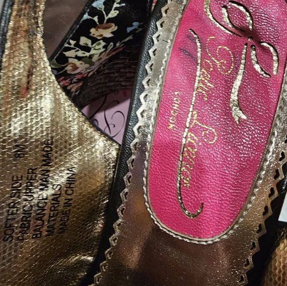 Poetic Licence Softer Side floral PeepToe Slingback Platform Wedge 8M New in box - Picture 16 of 16